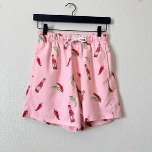 Hollister chili hot sauce swim trunks pink red